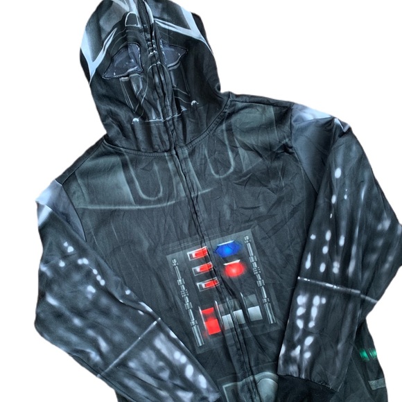 Vintage Star Wars Darth Vader Hoodie Zip Up Sz S